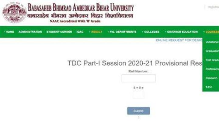 BRABU UG TDC Part-I Result 2022 - 2023 Released @https://www.brabu.net