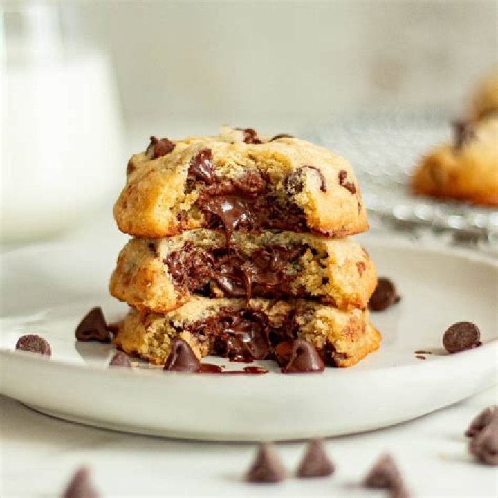 Chocolate chip cookies filled with melted chocolate chips.