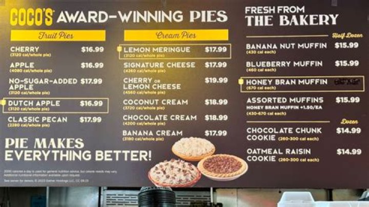 Coco's Bakery Menu and Prices - SarkariResult