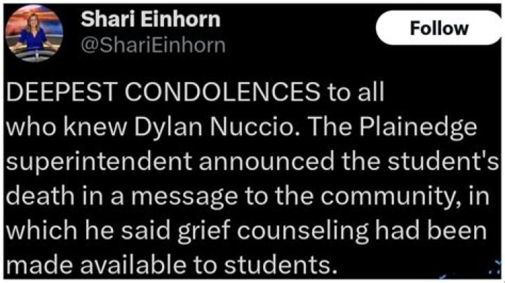 Dylan Nuccio Car Accident Update : Plainedge HS Senior Killed In Vehicle Crash - SarkariResult