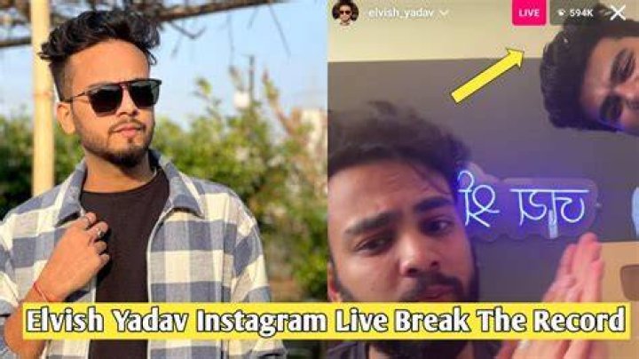 Elvish Yadav Instagram Live Record In India