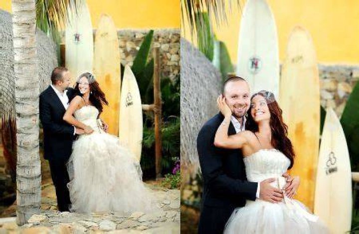 Erica Cerra with her partner Raffaele Fiore 