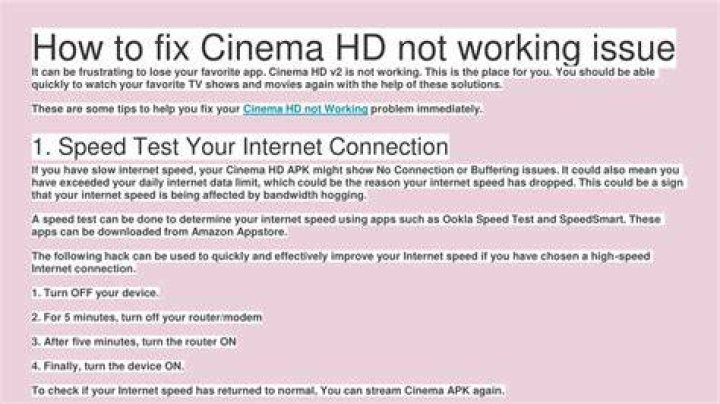 How to Fix Cinema HD Not Working Issue? - SarkariResult