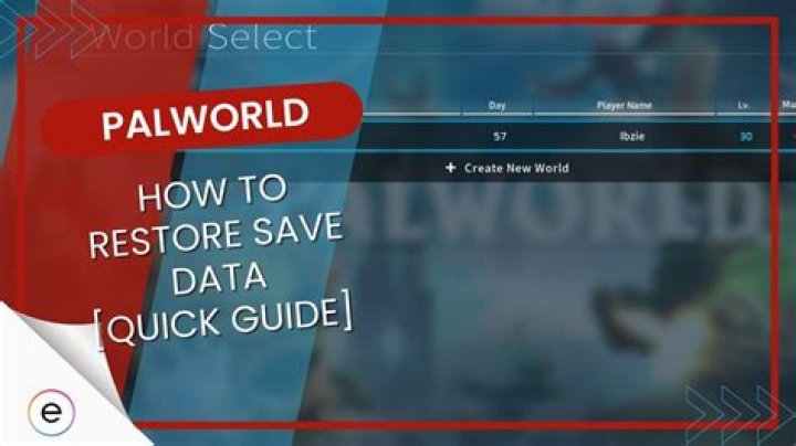 How To Recover Lost Save Data For Palworld - SarkariResult