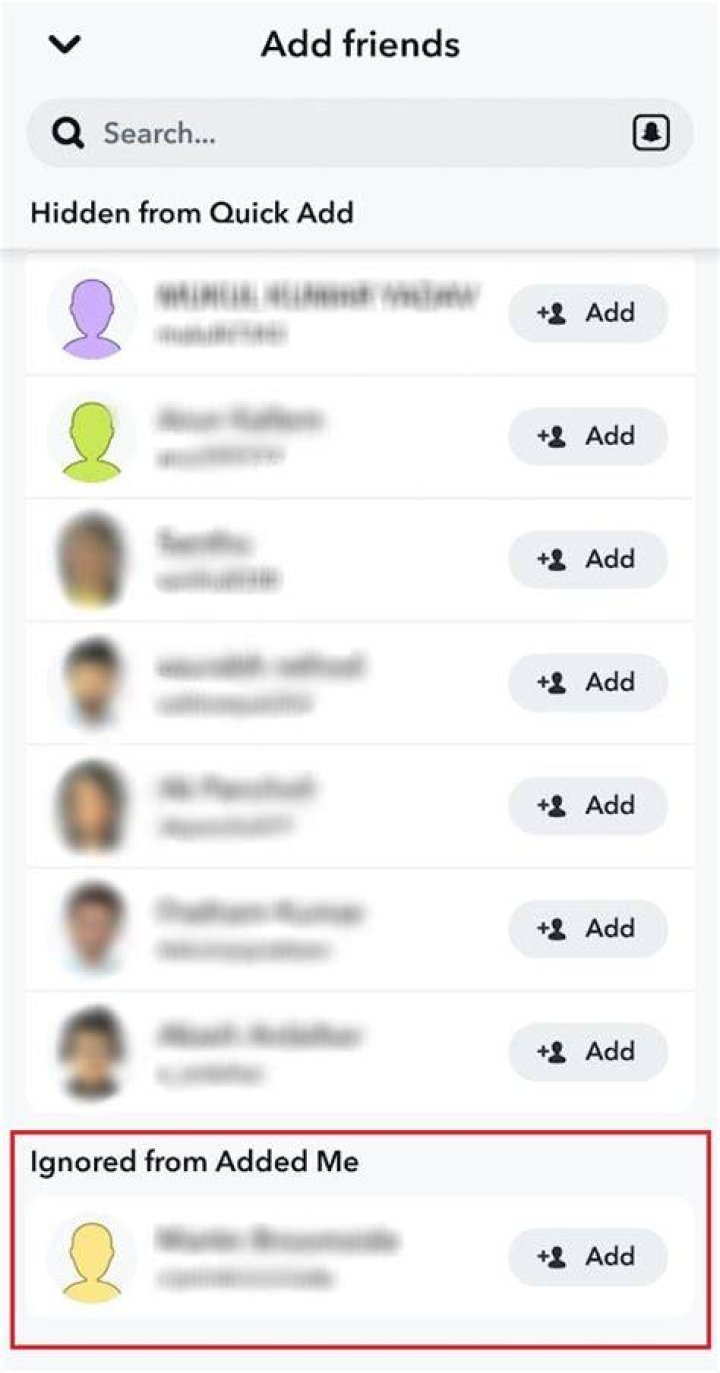 How to See Ignored Friend Request on Snapchat? What is Ignored from Added Me Snapchat? - SarkariResult