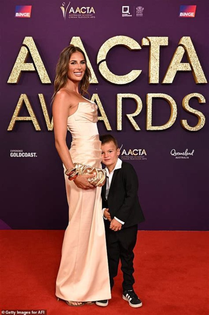 Indy Blue with her son