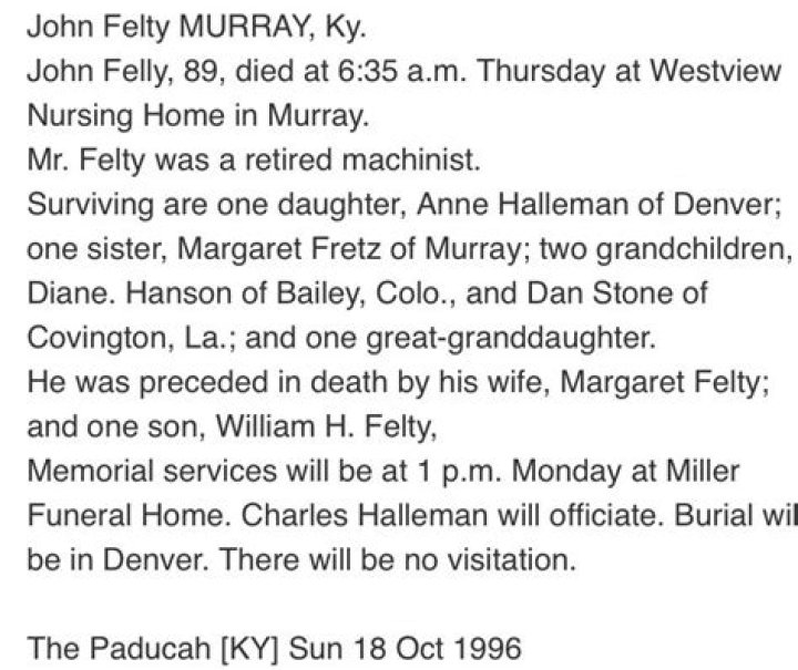 Leroy Felty Death: Obituary, Cause Of Death, Funeral