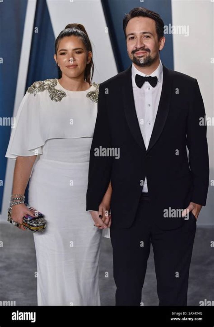 Lin-Manuel Miranda with his wife