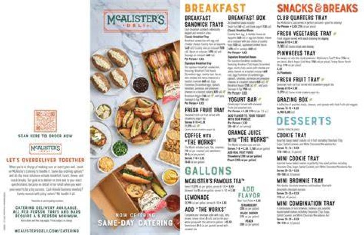 McAlister's Deli Menu and Prices - SarkariResult
