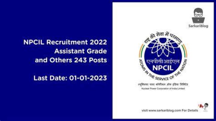 NPCIL Recruitment 2022 | Apply Online for 72 Various Posts Form