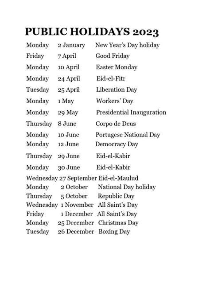 Public Holidays in Nigeria 2023, Get the List Here