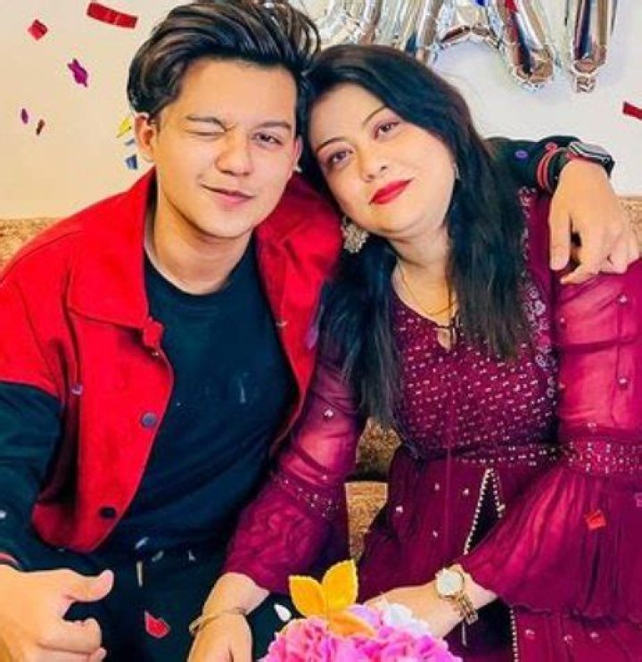 Riyaz Aly with his mother