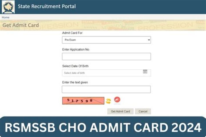 RSMSSB CHO Admit Card 2023 : हुआ जारी, यहाँ करें डाउनलोड