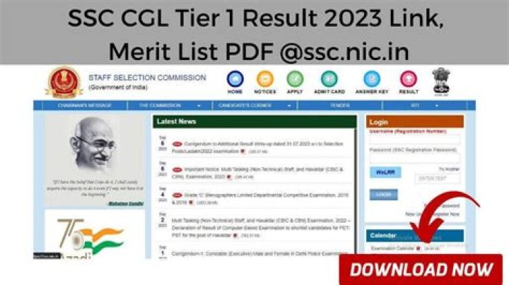 SSC CGL Tier 1 Result 2023 : डायरेक्ट लिंक से करें डाउनलोड