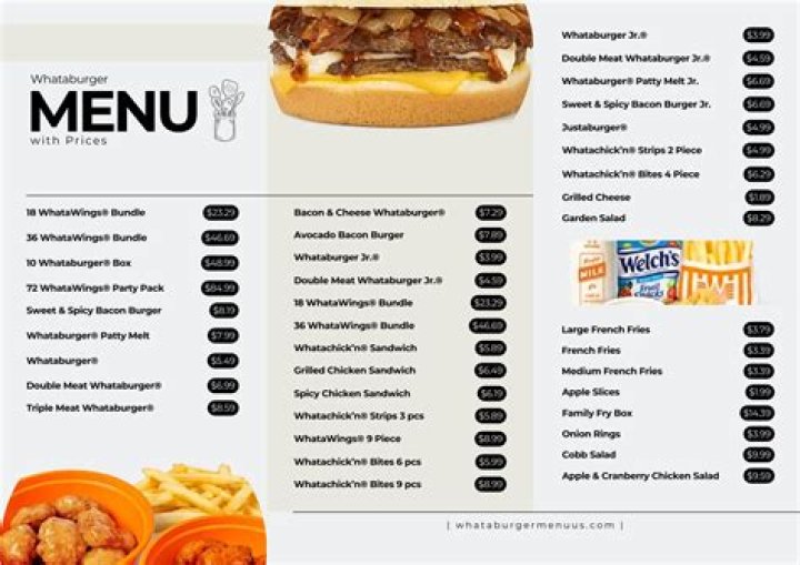 Whataburger Menu and Prices - SarkariResult
